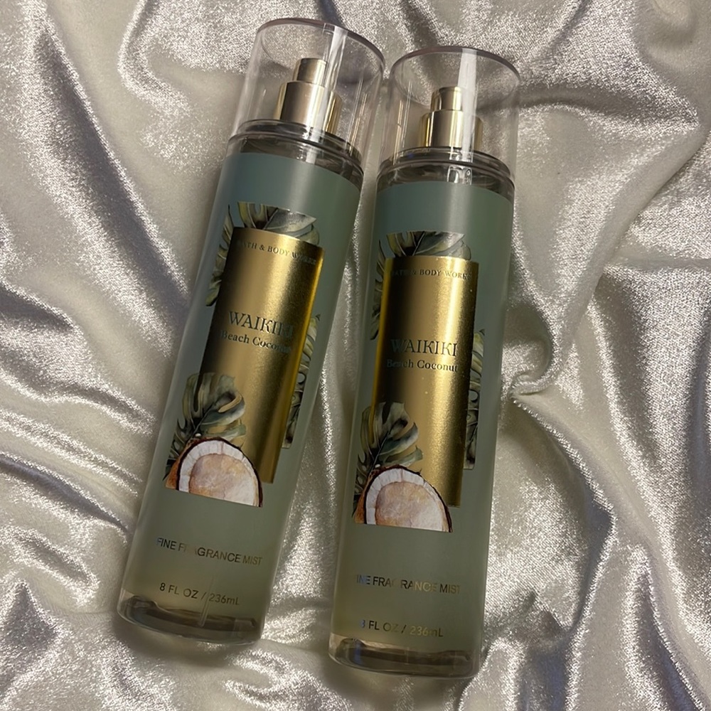Bath & Body Works Waikiki Beach Coconut Body Spray - 2 Piece Set